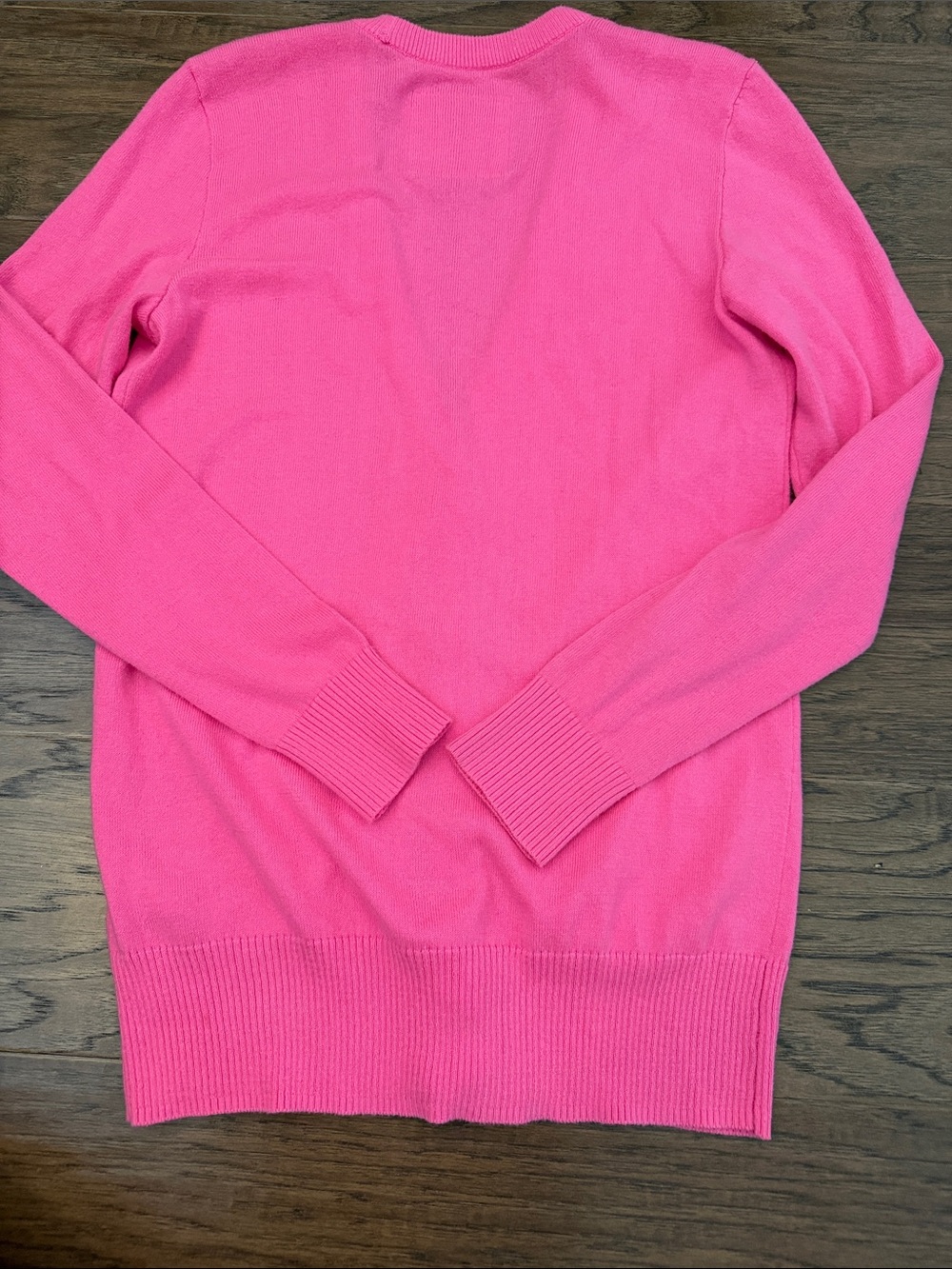 Hollister Preppy Y2K Bright Barbie Pink M V-Neck Button Cardigan with Logo - Picture 8 of 9
